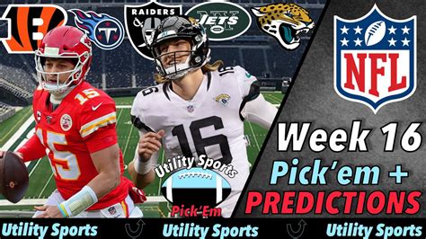 Nfl Week 16 Predictions And Pickem I Picks For Every Game In The Nfl