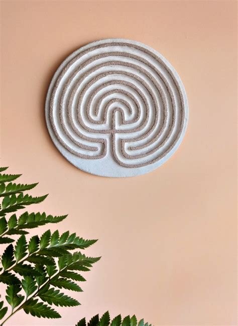 Cretan Labyrinth Ceramic Finger Labyrinth Plate Classic Etsy