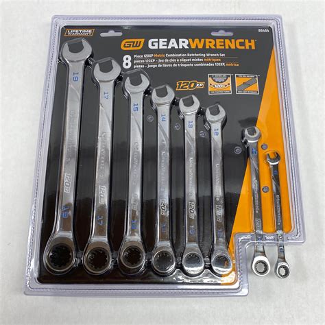 Gearwrench 8 Piece 120xp Metric Combination Ratcheting Wrench Set 8 19mm 86454 Shop Tool