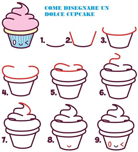Raccolte di giorgia della • ultimo aggiornamento: Come disegnare un muffin, disegni facili da disegnare, colorare di colore blu e rosa | Easy ...