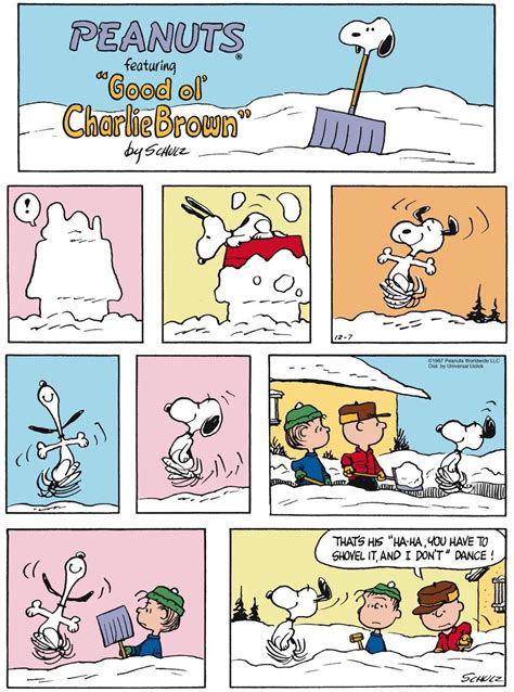 Peanuts By Charles Schulz For December 07 2014 Snoopy