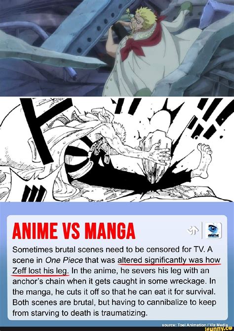 ANIME VS MANGA Sometimes Brutal Scenes Need To Be Censored For TV Scene In One Piece That Was