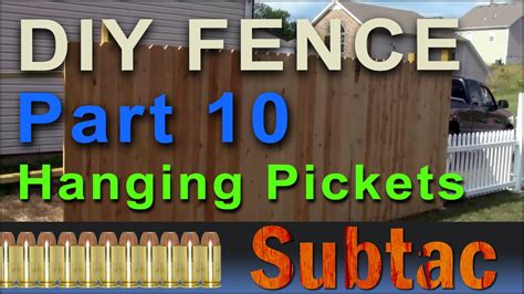 Check spelling or type a new query. Do It Yourself Fence Project Part 10 | Hanging Pickets ...