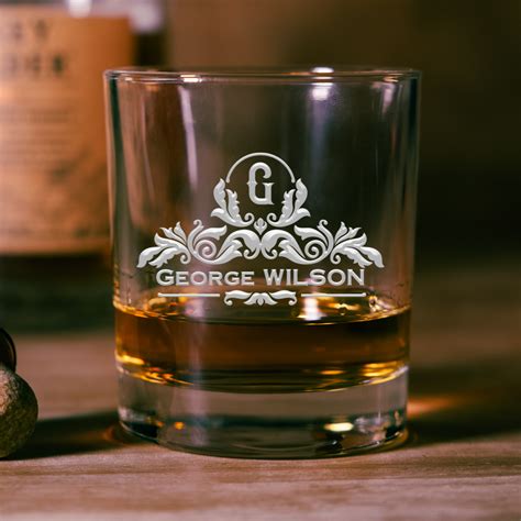 Scotch Bourbon Engraved Personalised Whiskey Glasses