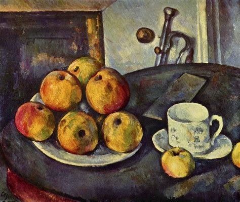 Paul Cézanne Nature Morte Aux Pommes Et à La Trompette Stillleben