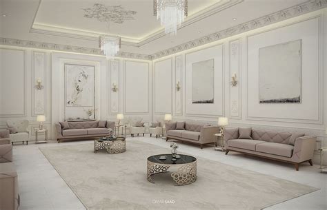 Luxury Classic Villa Interior Design On Behance Beige Living Room