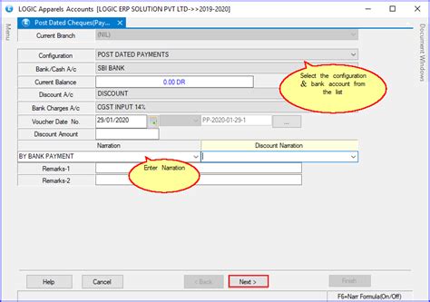 How to use postdate in a sentence. Accouting Transactions/Vouchers > Bank Vouchers > Post ...