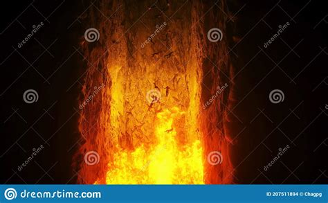 Hell Gates Hell Fire Devil Portal Sinner Religious Concept 3d
