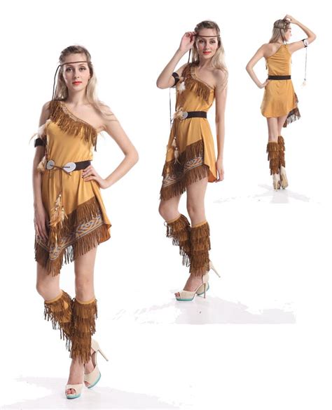 Free Shipping 458 American Indian Costume Fancy Dress Outfit Womens