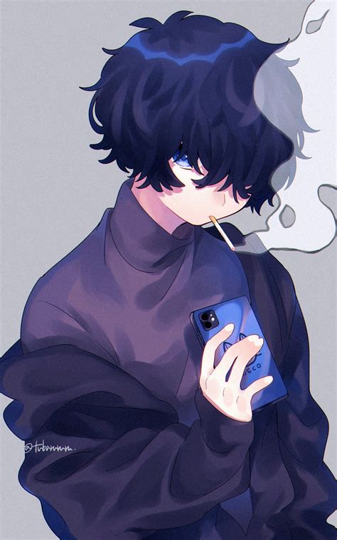 Blue Sad Anime Boy Aesthetic Viral And Trend