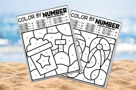 Free Summer Color By Number Printable Mombrite