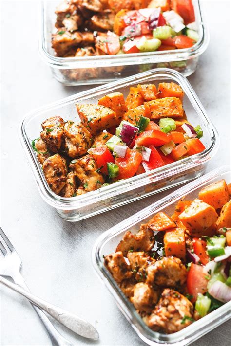 Prep the garlic and herb chicken. Meal Prep - Roasted Chicken and Sweet Potato — Eatwell101
