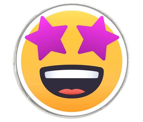 Star Struck Emoji Pin Badge 25cm 1