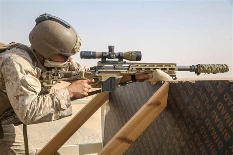 USMC Scout Sniper with Company A., 1st Battalion, 5th Marine Regiment of the 15th MEU Ground ...