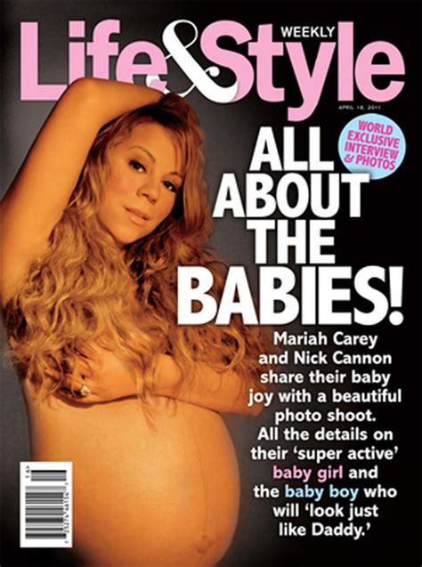Pregnant Mariah Carey Poses Nude For Life And Style Cover Cbs News