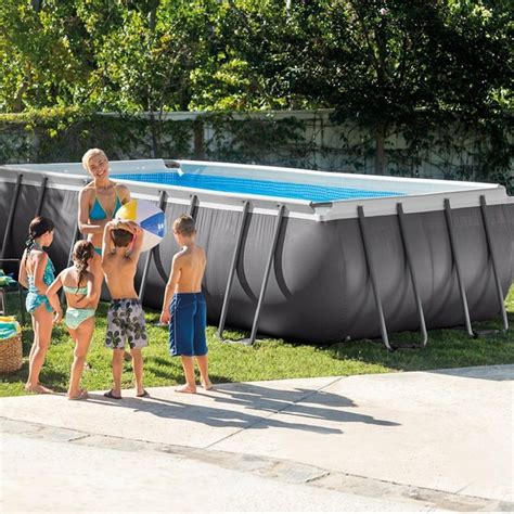 Intex 18ft X 9ft X 52in Ultra Xtr Frame Rectangular Pool Set With Sand