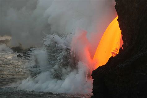 Kilauea Volcano In Hawaii Creates Spectacular Lava Stream