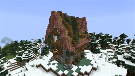 A Highly Detailed House I Made In A Snow Biome Critic Is Appreciated