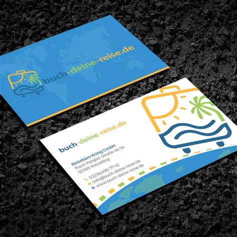 Bright And Colorful Business Cards For Travel Agency Business Card