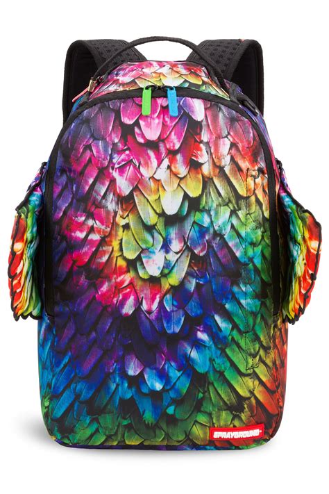 Sprayground Rainbow Tie Dye Wings Backpack Sprayground Rainbow Tie