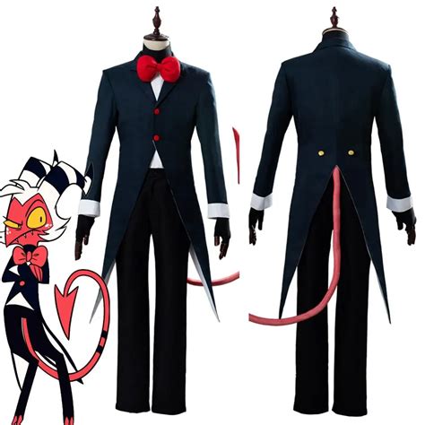 Hazbin Hotel Helluva Boss Moxxie Outfit Cosplay Costume Full Suit For