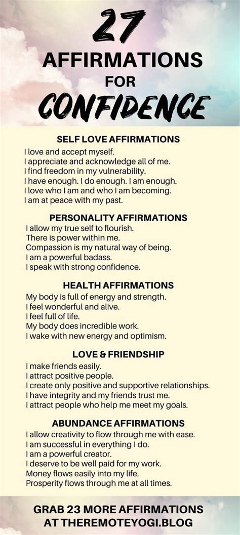 50 Affirmations To Boost Your Confidence Artofit