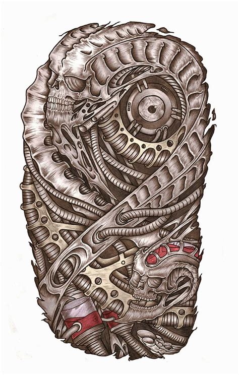 Biomech By Virrewe Biomech Tattoo Biomechanical Tattoo Design 4