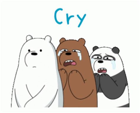 We Bare Bears Cry Sticker We Bare Bears Cry Tears Discover Share Gifs