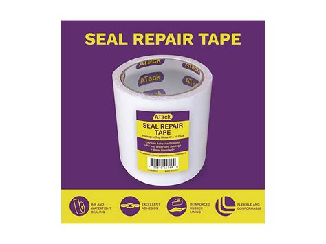Waterproof Patch And Seal Tape White 4 Inches X 10 Feet Water Barrier