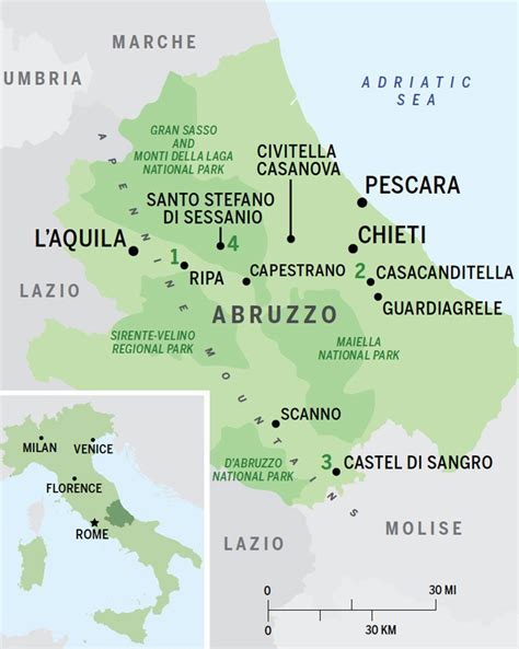 Map of abruzzo (italy), satellite view. Abruzzo: Undiscovered Italy | Map of italy regions, Italy ...