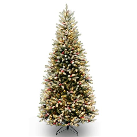 National Tree Pre Lit 7 12 Dunhill Fir Slim Hinged Artificial