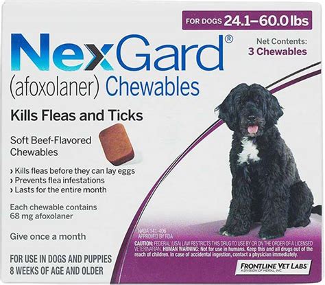 Nexgard is gentle enough to be given to puppies as young as nexgard (afoxolaner) is for use in dogs only. NexGard Flea and Tick for Dogs Merial - Safe.Pharmacy ...
