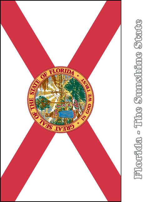 Large Vertical Printable Florida State Flag From Netstatecom