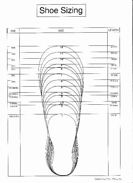 Printable Shoe Size Chart Women S