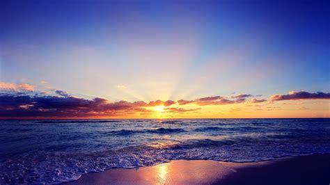 Desktop and mobile phone wallpaper 4k beach, waves, sunset, scenery, anime, 4k, #121 with search keywords. Beautiful sunset, sun, sea, waves, beach, clouds Wallpaper ...