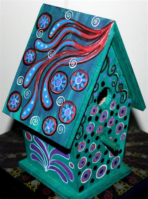 Funky Home Decor Hand Painted Birdhouses 2995