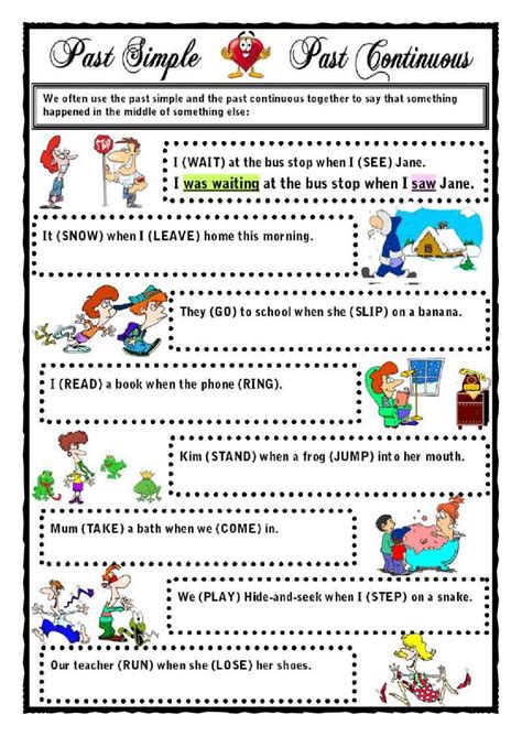 Past Simple And Past Continuous Interactive Worksheet Teaching