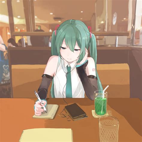 Vocaloid Hatsune Miku Drink Cafe Hatsune Miku Miku Hatsune