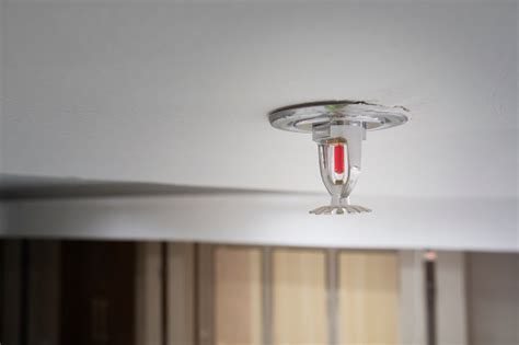 Ceiling sprinklers and sprinkler systems provide extended areas of ordinary and light hazard coverage through a combination of orifices with k factors greater than 9 and deflectors which extend. Fire Extinguisher Ceiling Water Sprinkler On The Wall ...