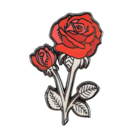 red rose lapel pin valentines t for her anniversary t etsy uk