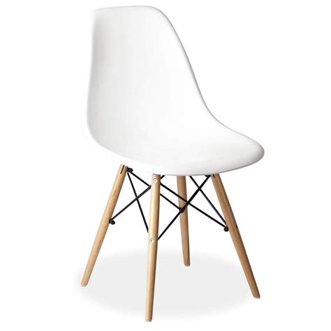 Plex lounge furniture herman miller White Eames Style DSR Wooden Eiffel Chair for hire