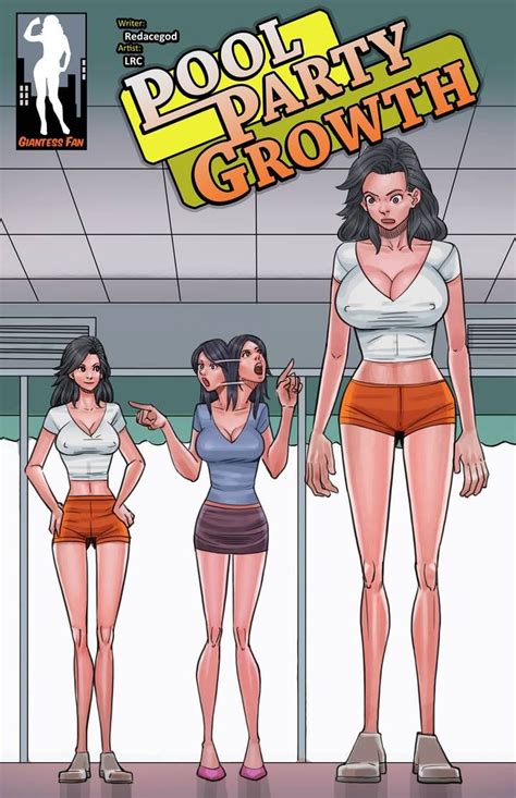 Pool Party Growth Lanky And Leggy Lady By Giantess Fan Comics On