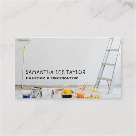 Painting Equipment Painter And Decorator Business Card J32 Design