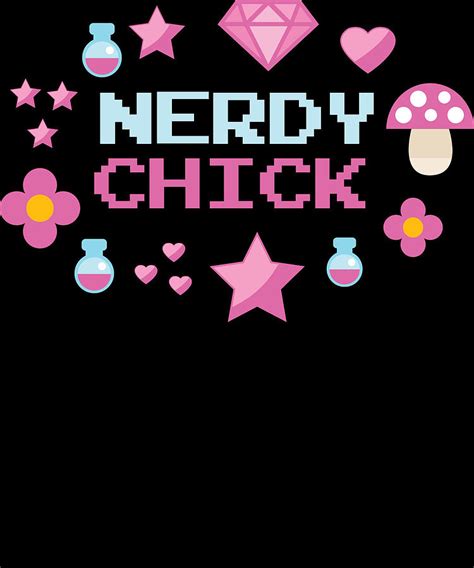 Nerdy Chick Girl Funny Gamer Digital Art By Michael S Fine Art America