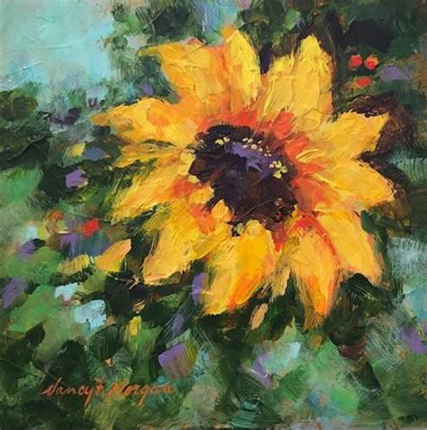 Daily Paintworks Sunflower Original Fine Art For Sale Nancy F