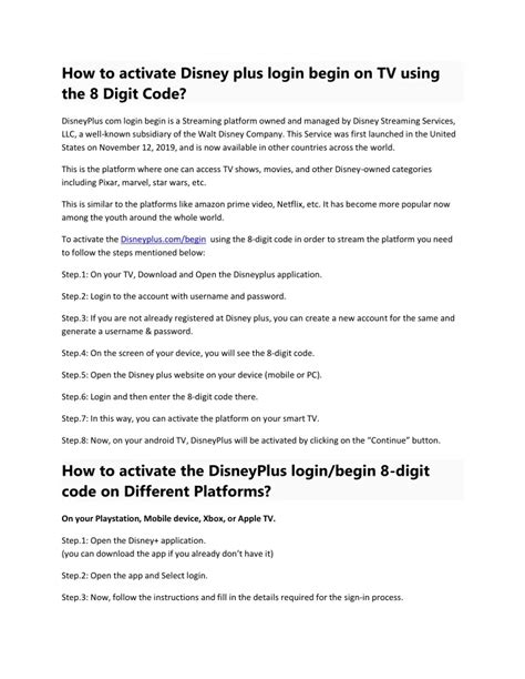 Ppt How To Activate Disney Plus Login Begin On Tv Using The 8 Digit