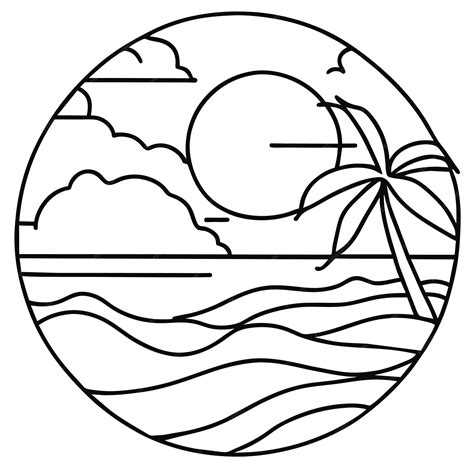 Premium Vector Hand Drawn Tropical Sunset Background