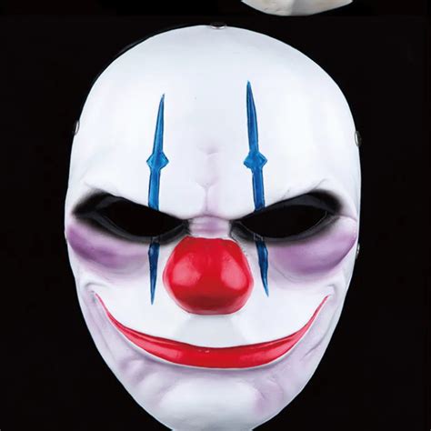 Payday 2 Dallas Mask Heist Joker Costume Props Collection Cosplay Mask