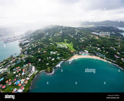 Caribbean St Lucia Aerial Photo Of Castries Stock Photo Alamy