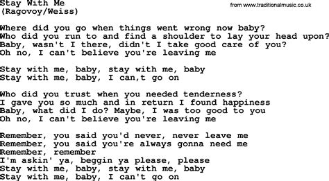 Stay With Me By The Byrds Lyrics With Pdf